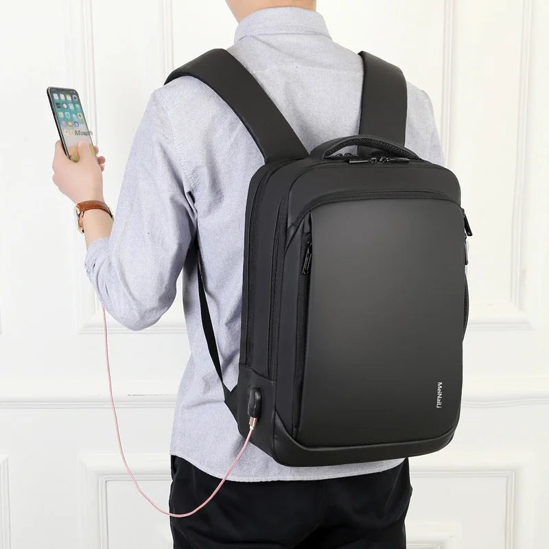 Men Laptop Backpack School Business Mochila Waterproof Bag USB Travel