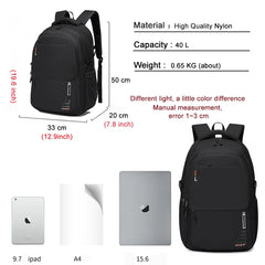 Large Capacity 15.6 Inch Laptop Backpack for Men Women Travel School Bag