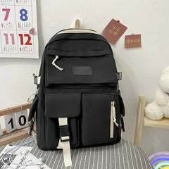 Canvas Large Capacity Backpack Travel Bag Student School Backpack