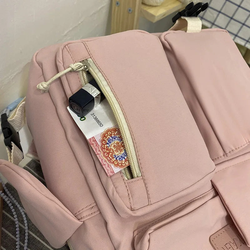 Canvas Large Capacity Backpack Travel Bag Student School Backpack