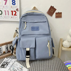 Canvas Large Capacity Backpack Travel Bag Student School Backpack