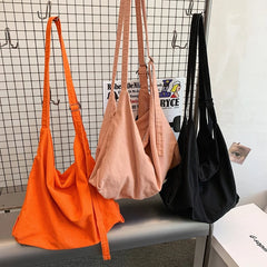 Large Capacity Canvas Women Shoulder Bag Soft Messenger Satchel Female Tote