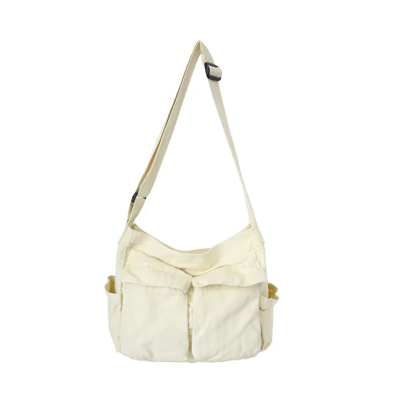 Canvas Shoulder Bags Large Capacity Soft Denim Bag for Women