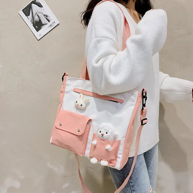Large Canvas Shoulder Bag Women