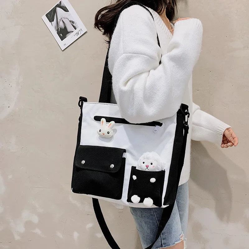 Large Canvas Shoulder Bag Women