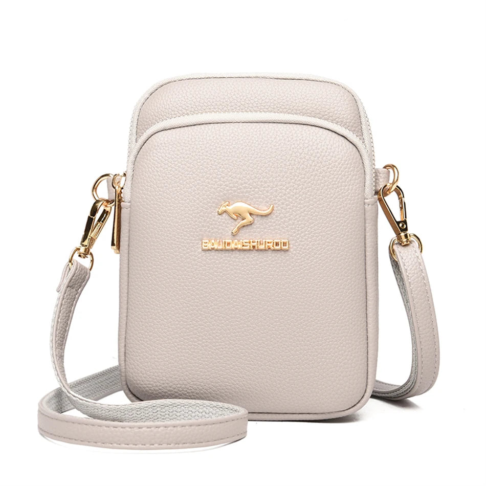 Leather Female Shell Bag Purses Handbags Crossbody Phone Bags for Women