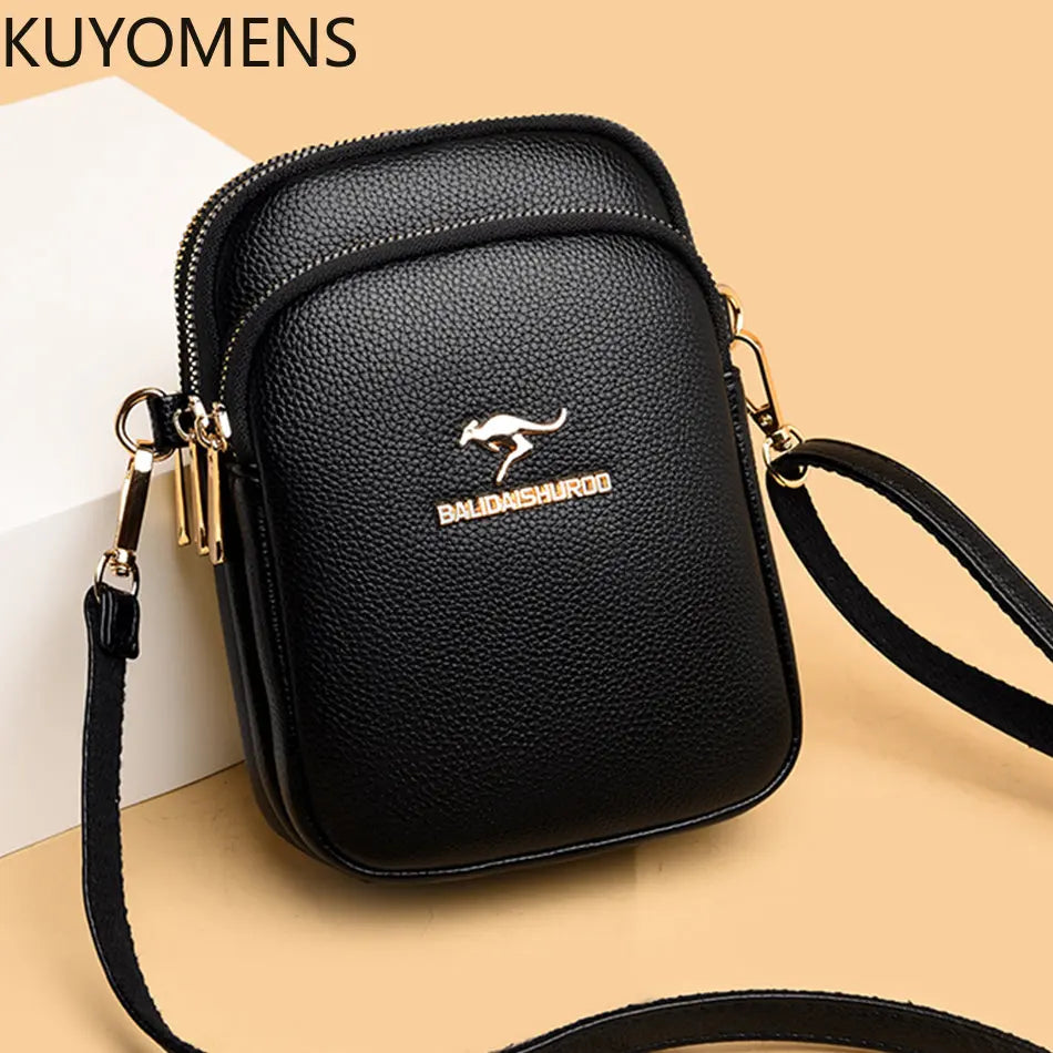 Leather Female Shell Bag Purses Handbags Crossbody Phone Bags for Women
