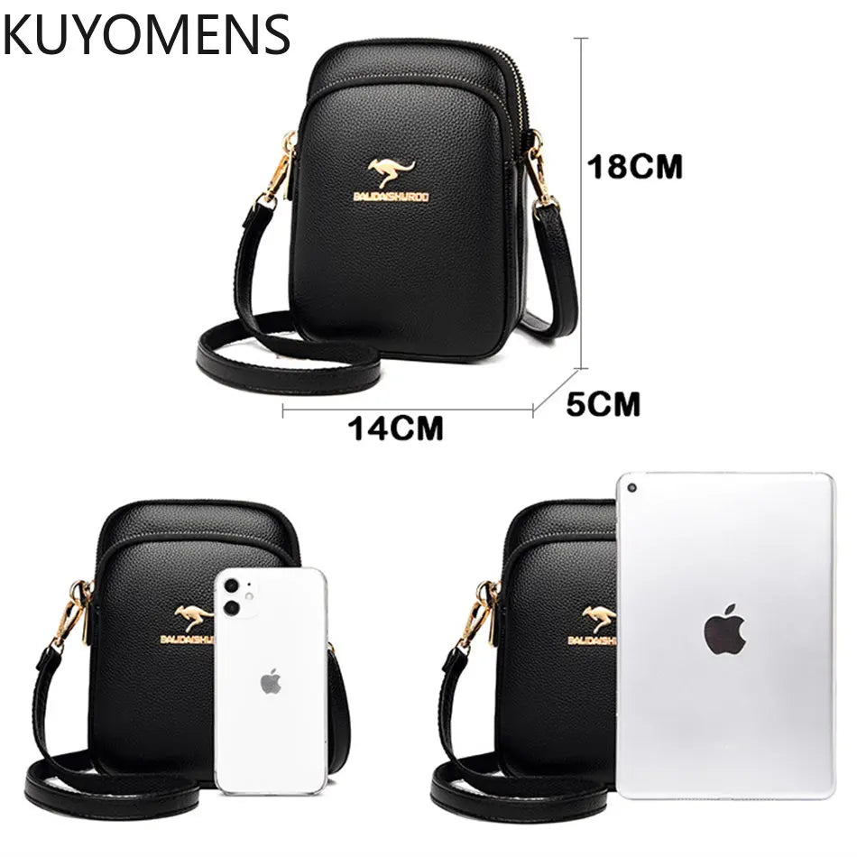 Leather Female Shell Bag Purses Handbags Crossbody Phone Bags for Women