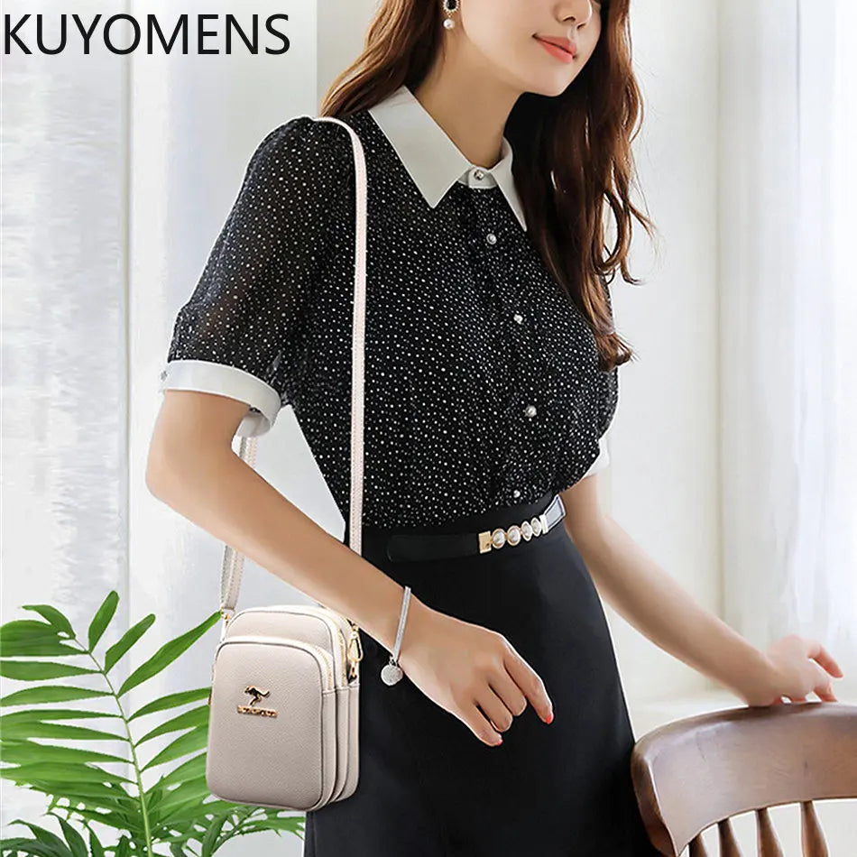 Leather Female Shell Bag Purses Handbags Crossbody Phone Bags for Women