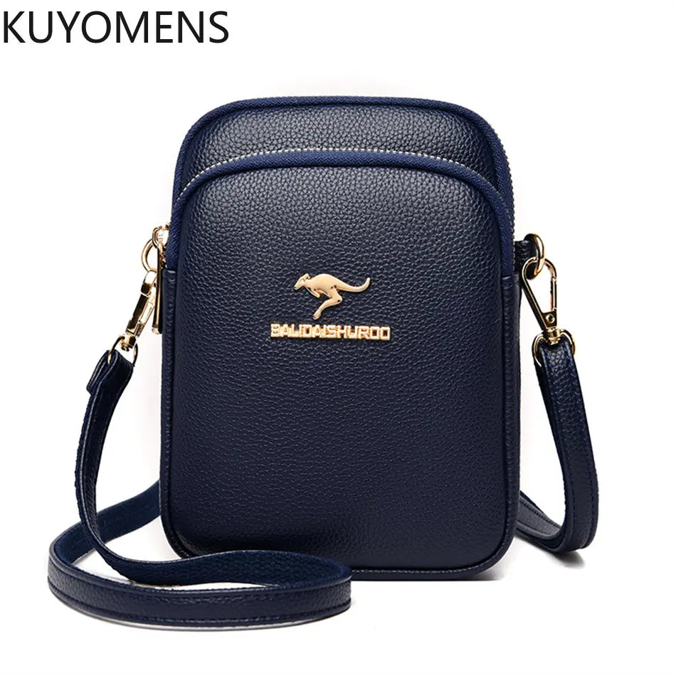 Leather Female Shell Bag Purses Handbags Crossbody Phone Bags for Women