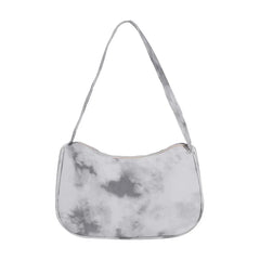 Summer Canvas Underarm Bag Zipper Lady Shoulder Bag Spray Leather Handbag