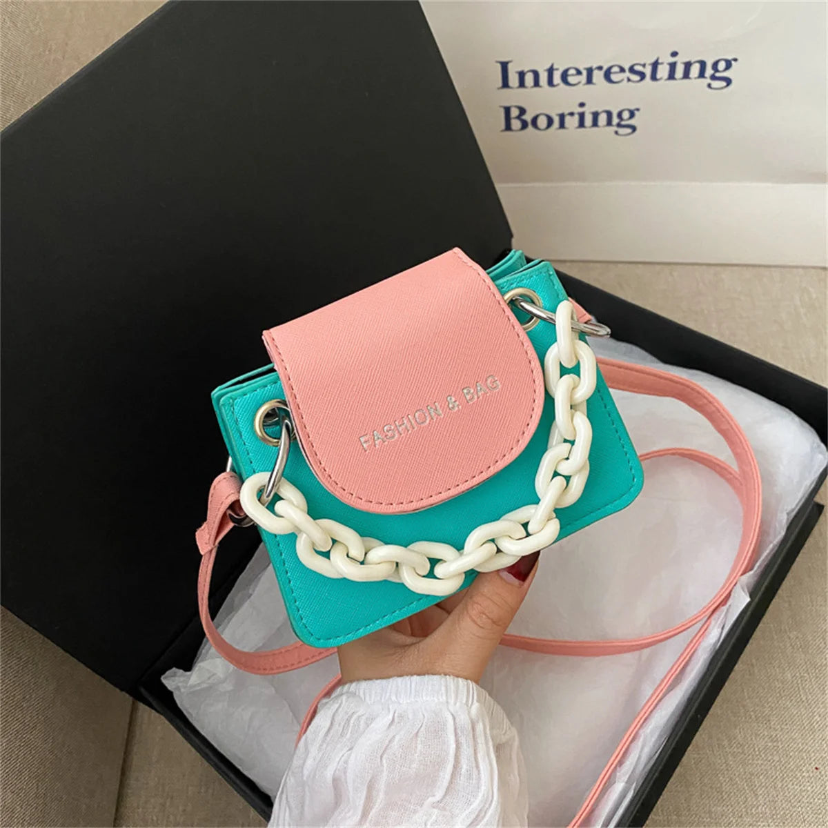 Chain Small PU Leather Shoulder Bag Crossbody Purses