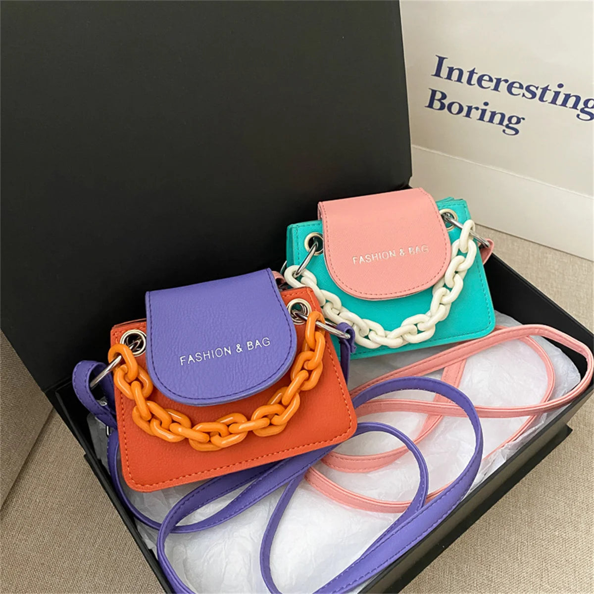 Chain Small PU Leather Shoulder Bag Crossbody Purses