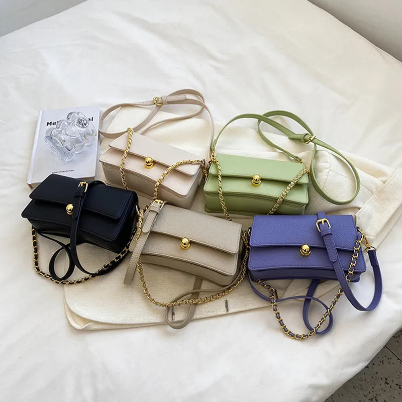 Women's Chain Shoulder Bag PU Leather Crossbody Purse