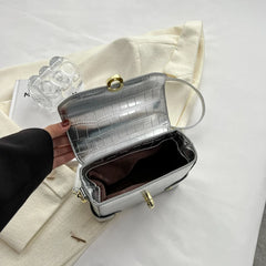 Mini Silver Stone Crossbody Bag for Women