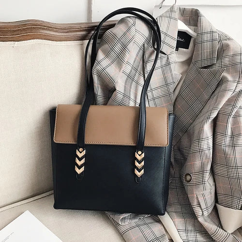 PU Leather Handbags Big Women Bag High Casual Female Bags Trunk Tote Shoulder Ba