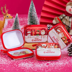 Mini Red Christmas Coin Purse with Keyrings