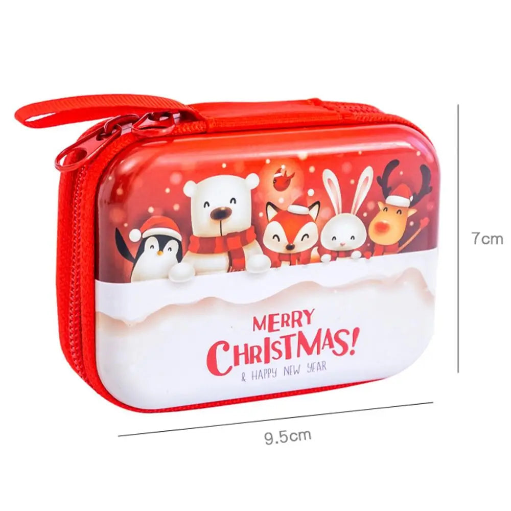 Mini Red Christmas Coin Purse with Keyrings
