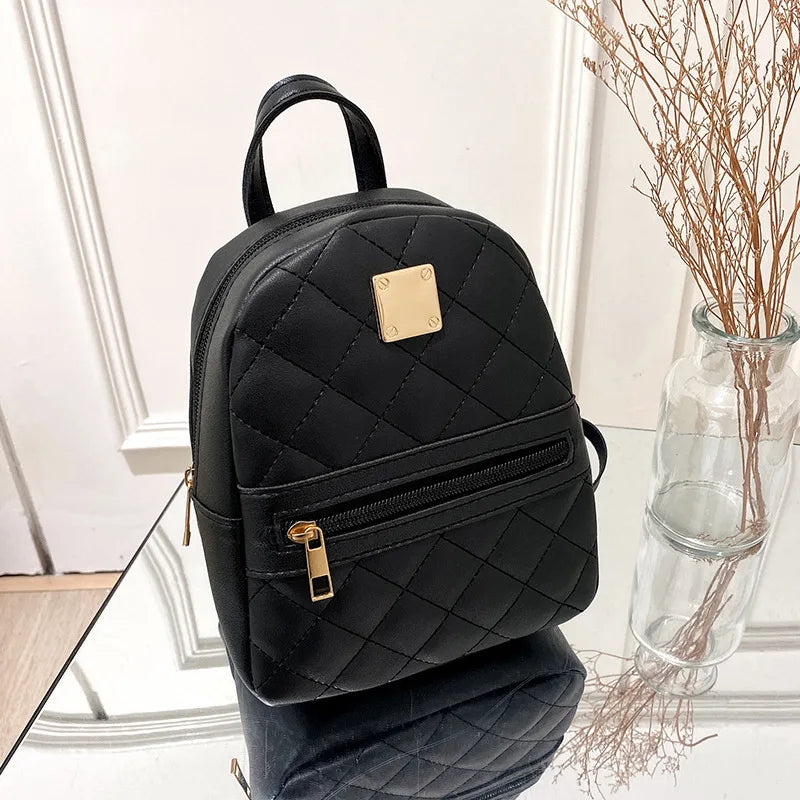 Mini Backpack Women Bag Pack Small Phone Pouch Soft PU Leather Schoolbag