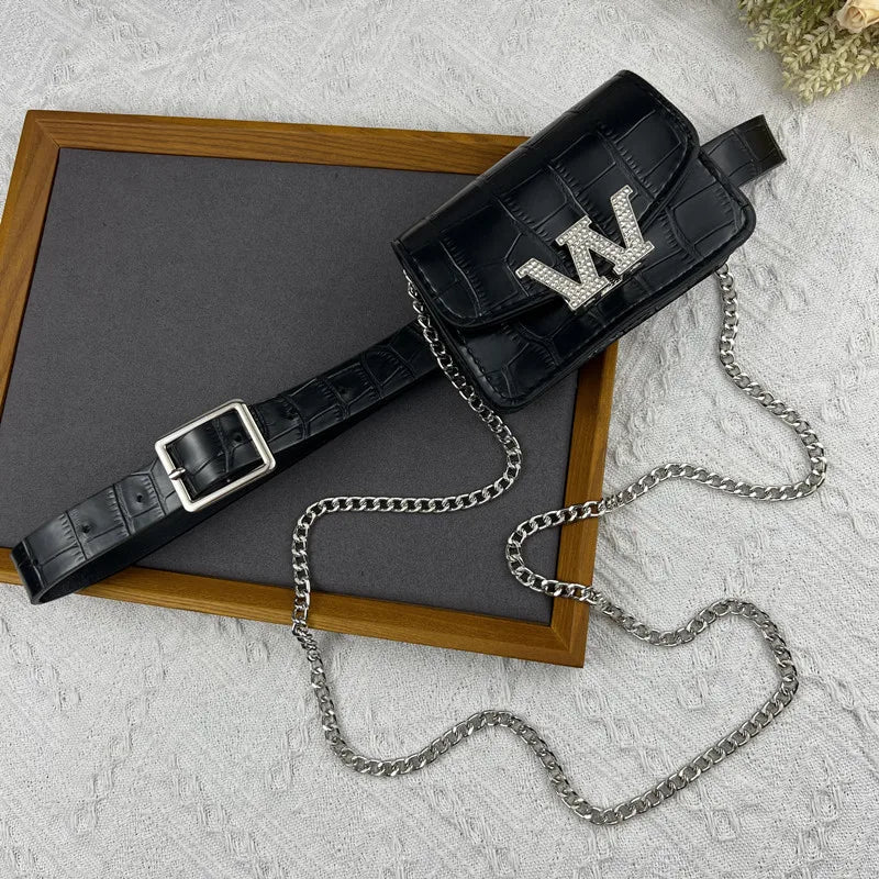 Mini Waist Packs Women PU Leather Belt Coin Bag Casual Girls