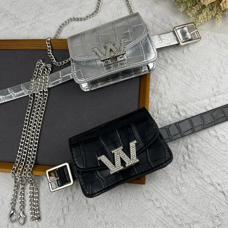Mini Waist Packs Women PU Leather Belt Coin Bag Casual Girls