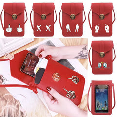 Leather Mobile Phone Shoulder Bag Case Wallet Women Handbag