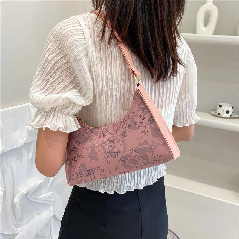 Women's Leather Sling Shoulder Bag Mini Hand Totebag
