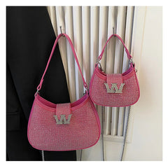 Rhinestone Shoulder Hand Bag Evening Party Purse Clutch Chain Sling Bag