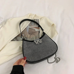 Rhinestone Shoulder Hand Bag Evening Party Purse Clutch Chain Sling Bag