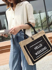 Beach Casual Girls Travel Handbags Large Capacity Tassel Shoulder Bag Women's Pu