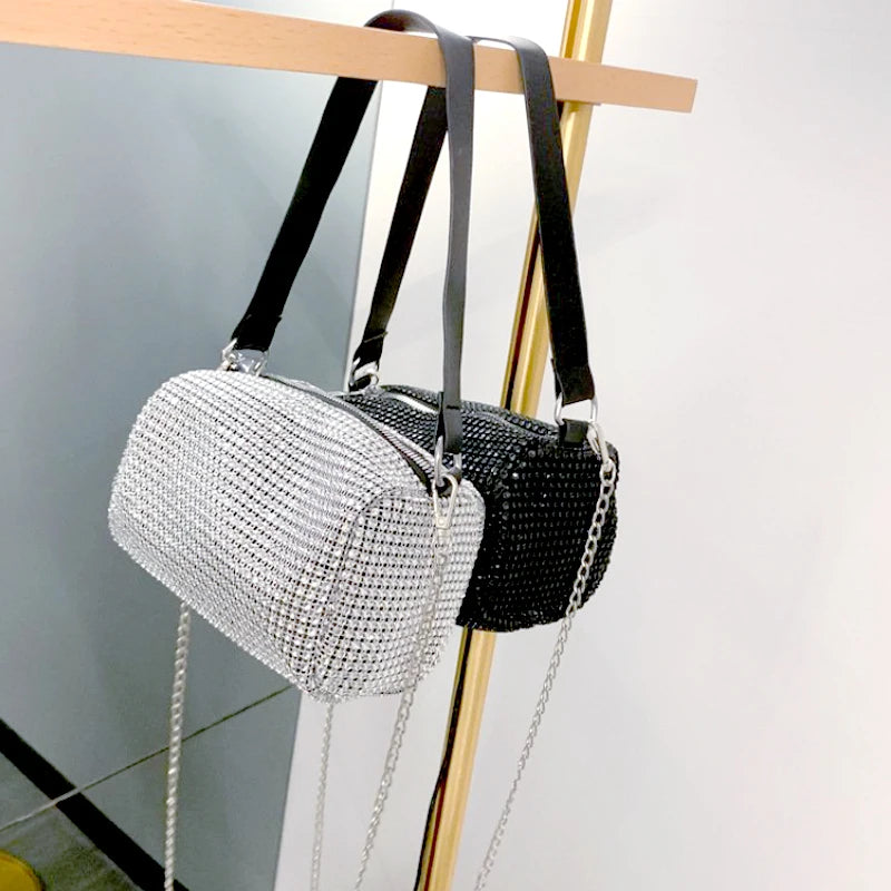 Bling Diamonds Print Small Shoulder Bag Women Clutch Evening Crossbody