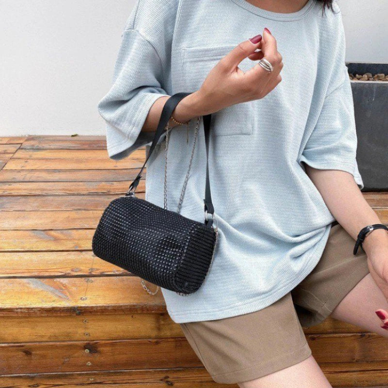 Bling Diamonds Print Small Shoulder Bag Women Clutch Evening Crossbody