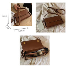 Classic Diagonal Women's Bag PU Leather One Shoulder Bag