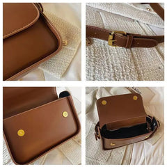 Classic Diagonal Women's Bag PU Leather One Shoulder Bag