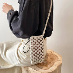 Cotton Woven Mobile Phone Bag Women's Portable Shoulder Bags