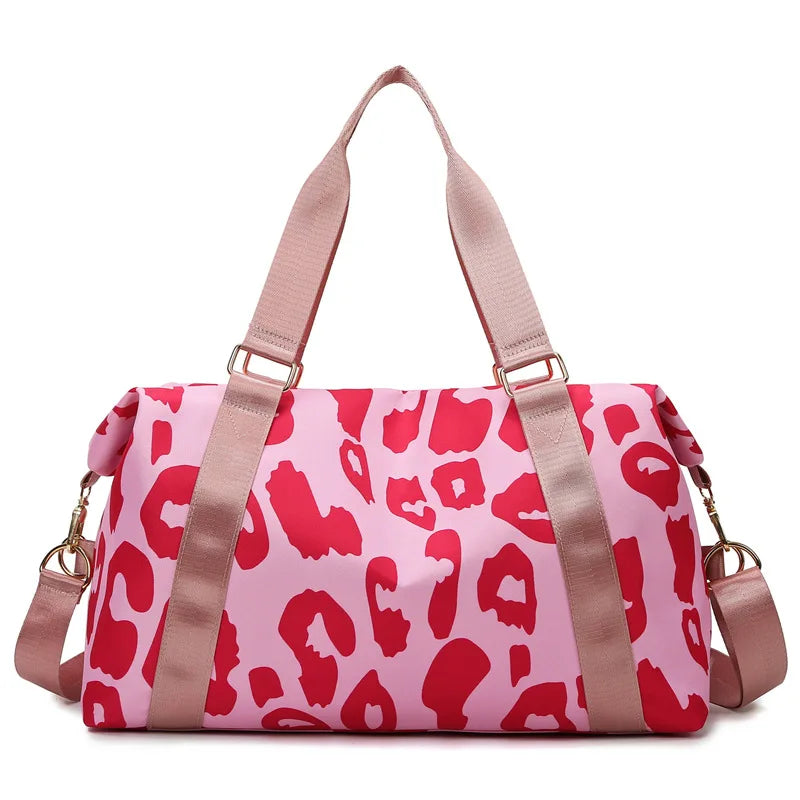 Cow Pattern Large Bag Waterproof Ladies Portable Shoulder Travel Bag