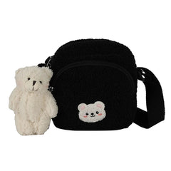 Bear Messenger Bag Women Plush Shoulder Bag
