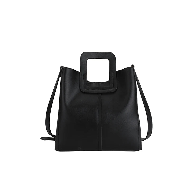 Women Shoulder Bags Tote Crossbody PU Leather High Capacity Bucket