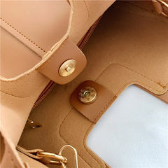 Women Shoulder Bags Tote Crossbody PU Leather High Capacity Bucket