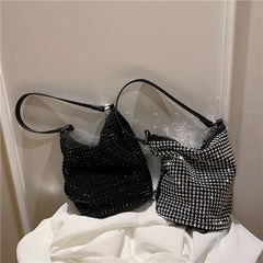 Sequins Shoulder Bag Women's Casual Crossbody Bucket Bag