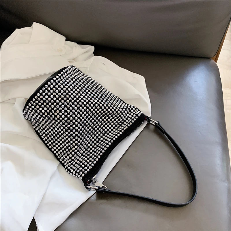 Sequins Shoulder Bag Women's Casual Crossbody Bucket Bag