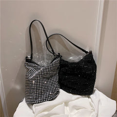 Sequins Shoulder Bag Women's Casual Crossbody Bucket Bag
