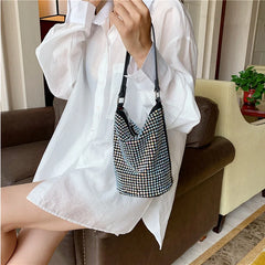 Sequins Shoulder Bag Women's Casual Crossbody Bucket Bag