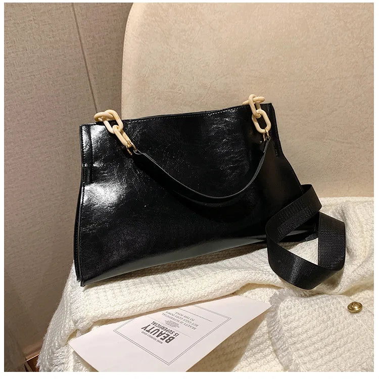 Women Shoulder Bag Soft Leather Crossbody Large Capacity Underarm Bags