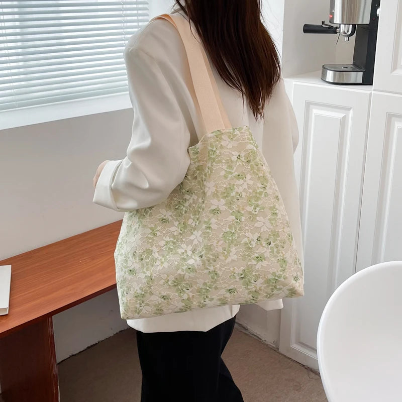 Casual Canvas Top Handle Shoulder Bags Large Capacity