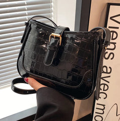 Small PU Leather Underarm Bag Women Shoulder Crossbody Tote