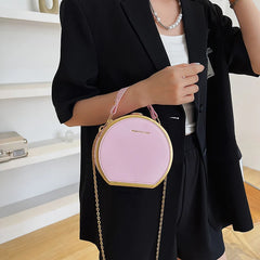 Women Chain Box Bags Handbag And Purple Small Tote Party Shoulder Bags