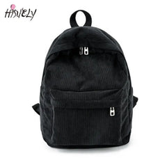 Corduroy Women School Backpack Teenger Girl School Bags