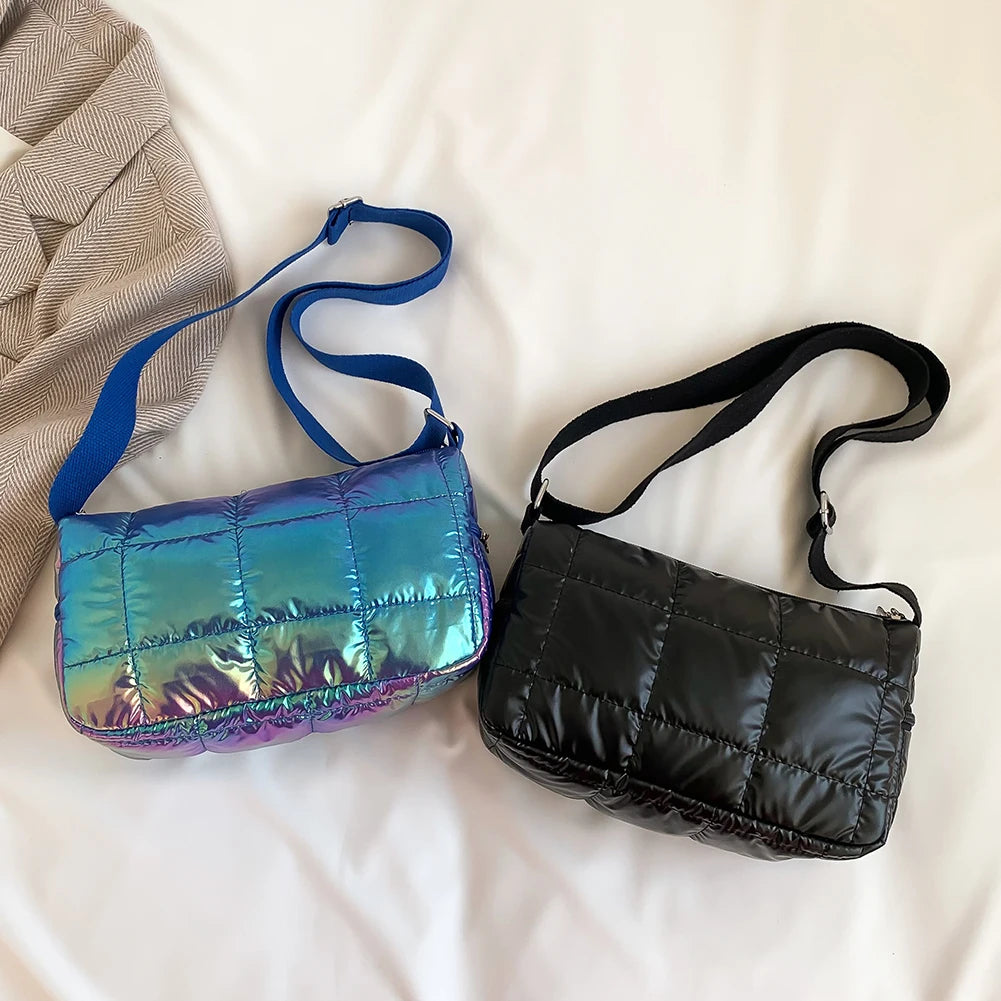 Women's Nylon Shoulder Bag Solid Handbag Crossbody Phone Bag