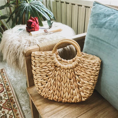 High Capacity Straw Handbags Women Summer Beach Bag Rattan Bag